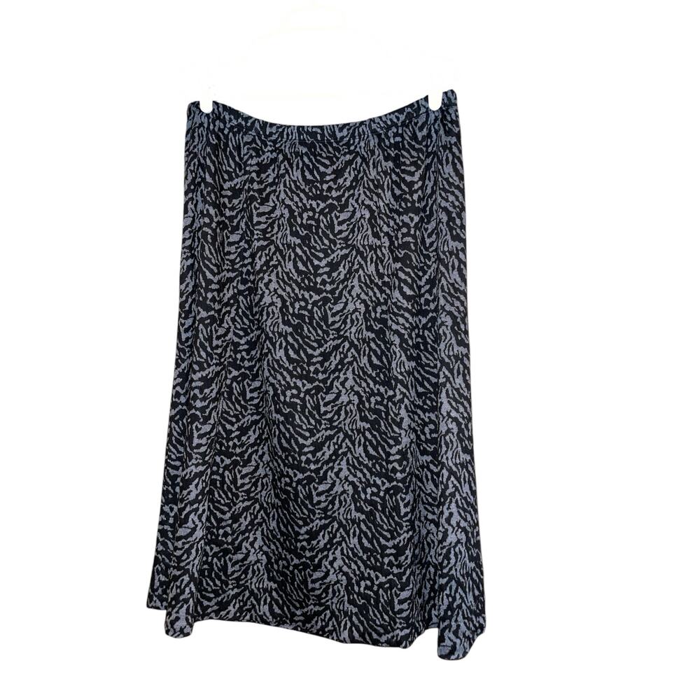 Christopher & Banks Zebra Print Pull-on Midi Skirt size 16